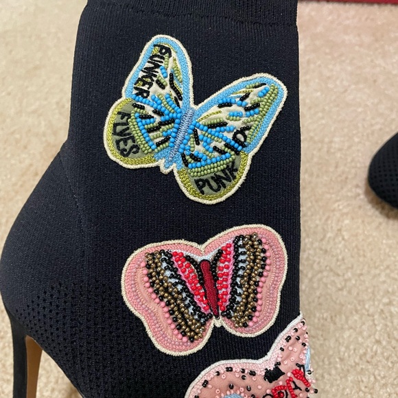 NEW!  Valentino Tiffany Butterfly Sock Booties - 6.5 - Picture 9 of 11